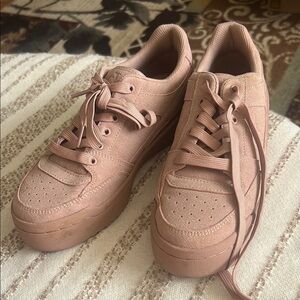 Women's Pink Platform Sneakers